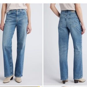 AG High Rise wide leg jeans
